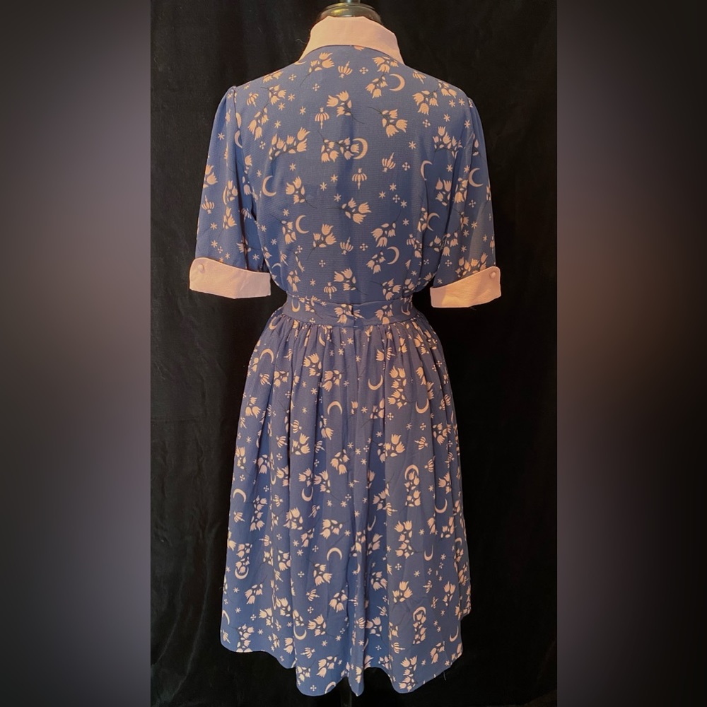 Collectif Eleanor Moonflower Blouse & Skirt Set, US Women’s Size 10 - Picture 7 of 15